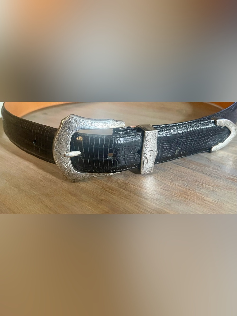 Martin Dingman Vintage Leather Western Belt 
Size 32